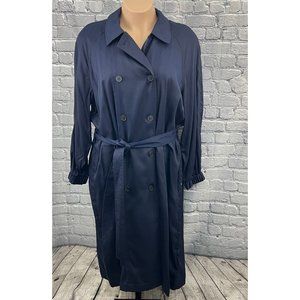 Gap Classic Trench Coat Size XXL Blue Double Breasted